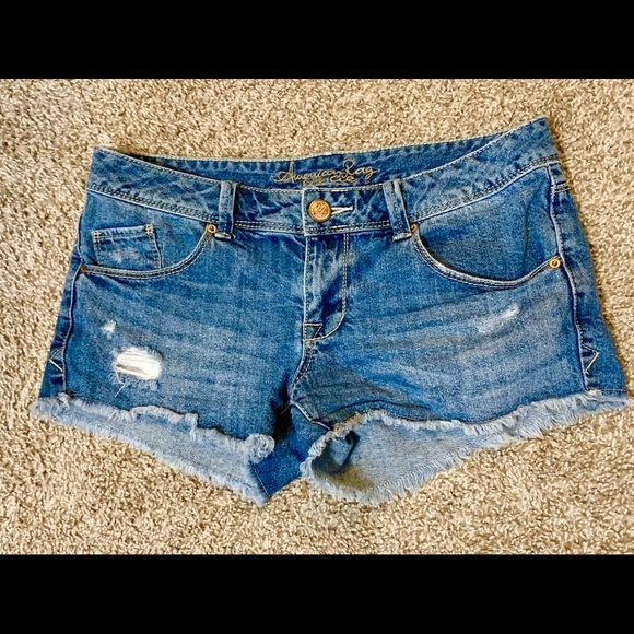 american rag denim shorts